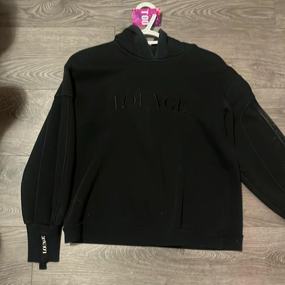 ☀️Lounge Black Small Cropped Hooded Sweatshirt